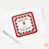Applecider Gemaakt met Liefde Aangepast Vierkante Sticker (Envelop)