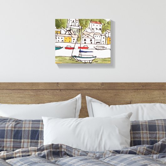 Appledore, Devon.Print op Canvas Afdruk (Insitu (Slaapkamer))