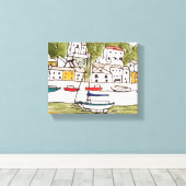 Appledore, Devon.Print op Canvas Afdruk (Insitu (Houten vloer))