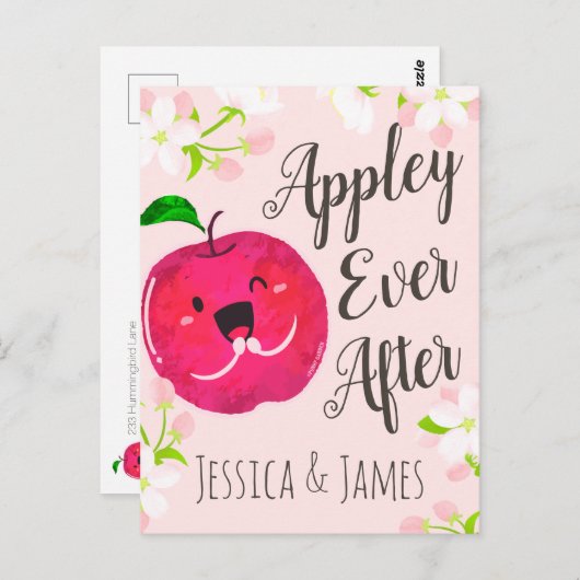 Appleet altijd na - Apple Pun Briefkaart (Voorkant / Achterkant)