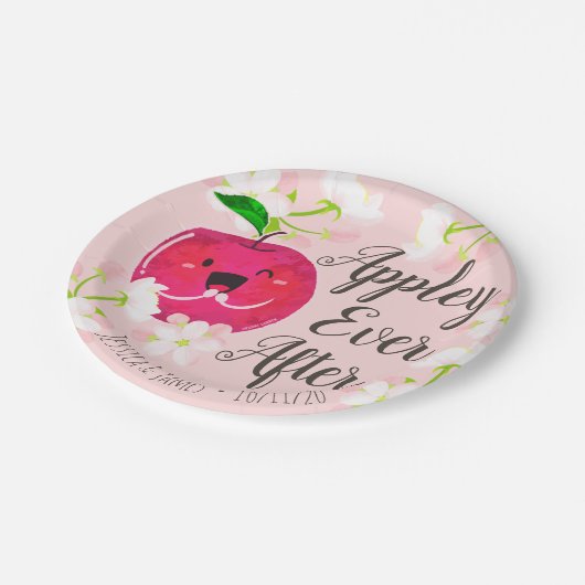 Appleet altijd na - Apple Pun Papieren Bordje (Gekanteld)