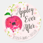 Appleet altijd na - Apple Pun Ronde Sticker (Voorkant)