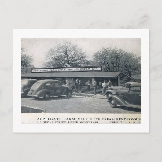 Applegate Boerderijen Ice Cream, Montclair NJ  Briefkaart (Voorkant)