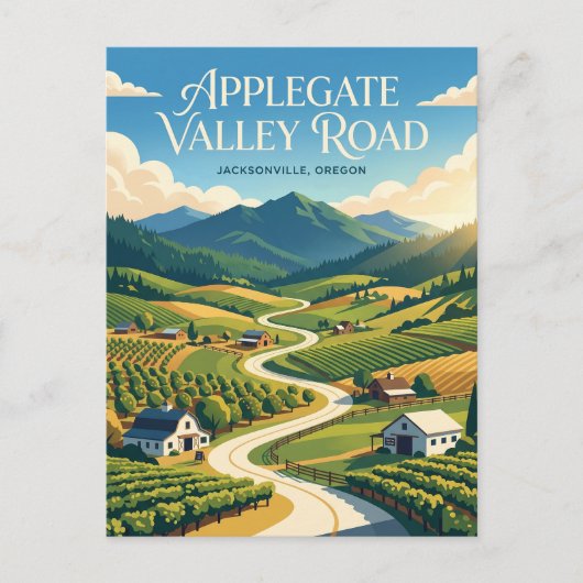Applegate Valley Road USA Briefkaart (Voorkant)