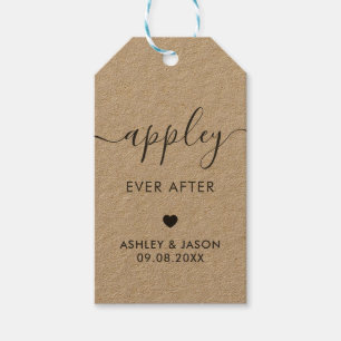 Applein, altijd daarna, karamel Apple, bruiloft Cadeaulabel