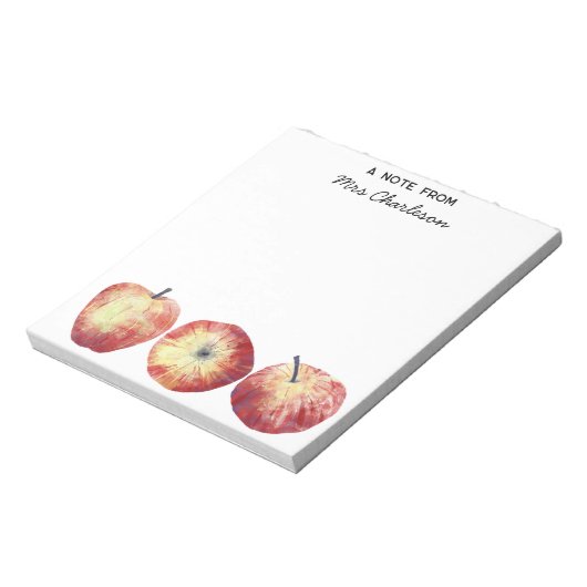 Appleleraar appreciatie gepersonaliseerd notitieblok (Linkerzijde)