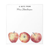 Appleleraar appreciatie gepersonaliseerd notitieblok (Voorkant)