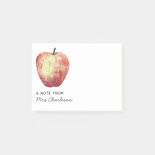 Appleleraar appreciatie gepersonaliseerd post-it® notes (Voorkant)