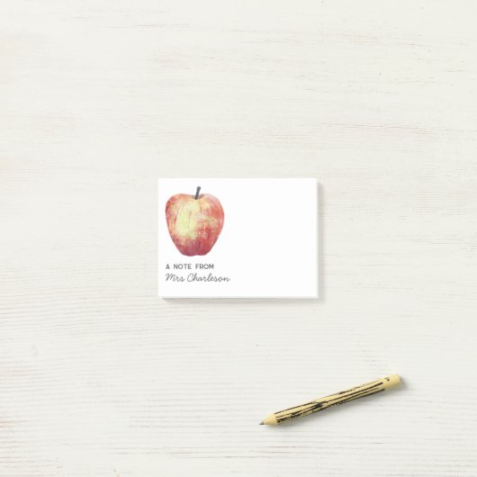 Appleleraar appreciatie gepersonaliseerd post-it® notes (Op bureau)