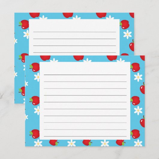 Apples and Daisies Recipe Card Briefkaart (Voorkant / Achterkant)