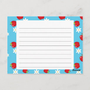 Apples and Daisies Recipe Card Briefkaart