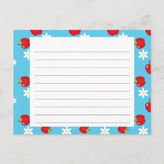 Apples and Daisies Recipe Card Briefkaart (Voorkant)