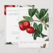 APPLES BIRTHDAY PARTY INVITATION FLAT KAART (Voorkant / Achterkant)