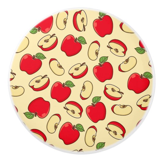 Apples Ceramic Knob. Keramische Knop (Voorkant)