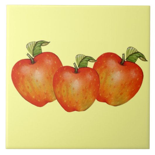 Apples Decorative Accent Tegel of Trivet Tegeltje (Voorkant)