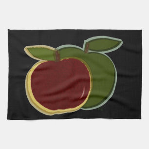 Apples Digital Art Black Background Theedoek