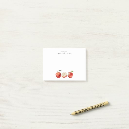 Apples Docent Naam Post-it® Notes (Op bureau)