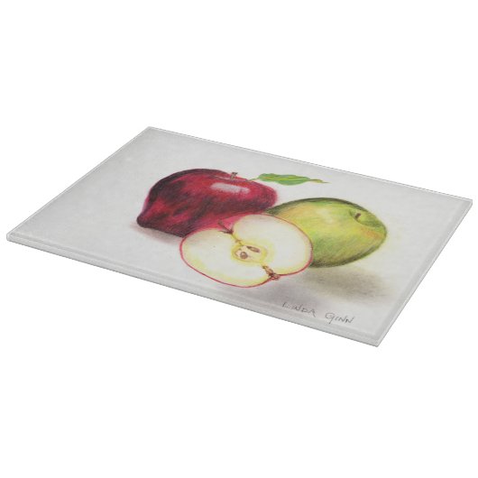 Apples Glass Cutting Board Snijplank (Hoek)