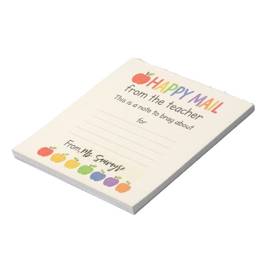Apples Happy Mail – Cute Teacher Notitieblok (Linkerzijde)