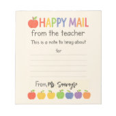 Apples Happy Mail – Cute Teacher Notitieblok (Voorkant)