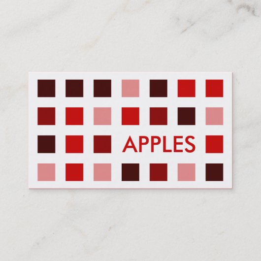 APPLES (moskeesvierkantjes) Visitekaartje (Voorkant)