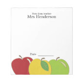 Apples Note for Teacher Notitieblok (Voorkant)