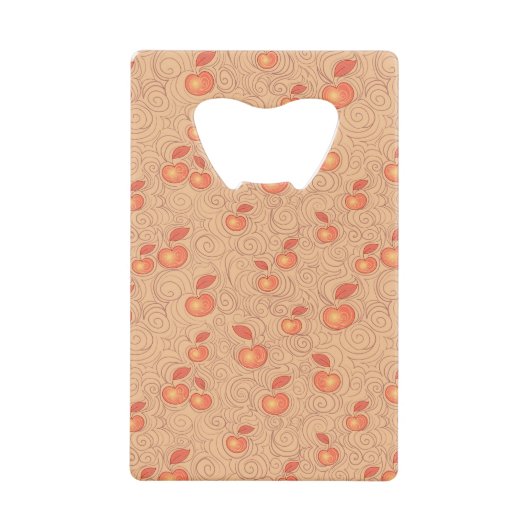 Apples Patroon Creditkaart Flessenopener (Voorkant)