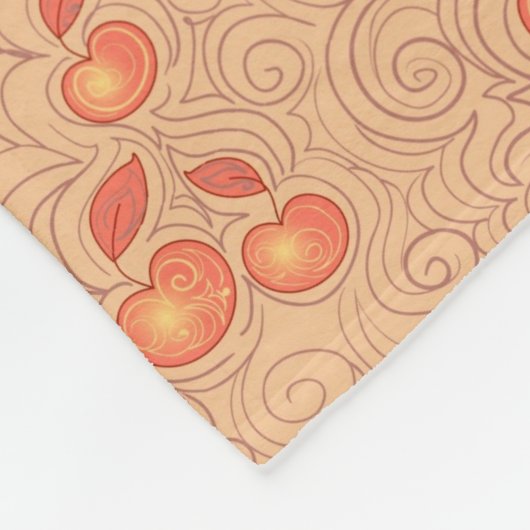 Apples Patroon Fleece Deken (Hoek)