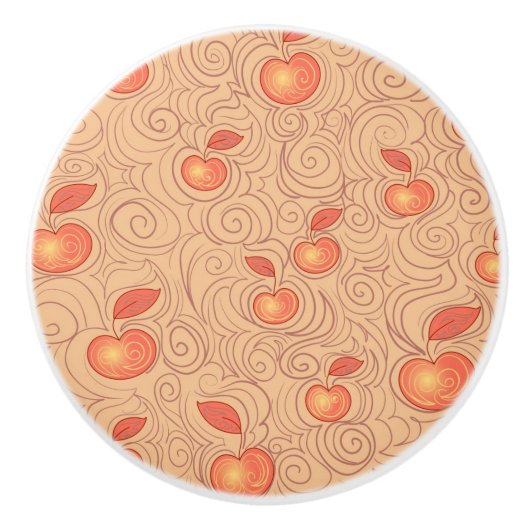 Apples Patroon Keramische Knop (Voorkant)