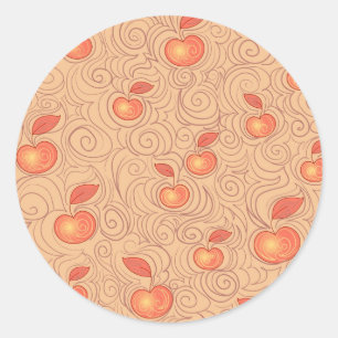 Apples Patroon Ronde Sticker