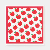 Apples Pattern Red Border Servet (Voorkant)