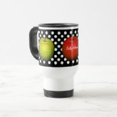 Apples & Polka Dots Teacher's Travel Mug Reisbeker (Voorkant links)