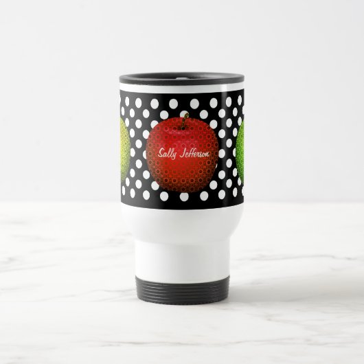 Apples & Polka Dots Teacher's Travel Mug Reisbeker (Center)