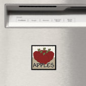 Apples Serie 4 Vierkante magneet (Insitu (Vaatwasser))