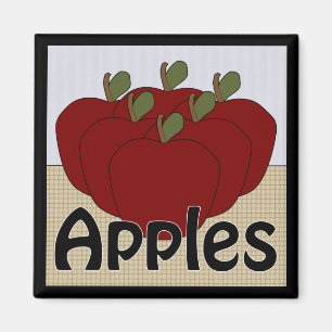 Apples Series 2 vierkante magneet