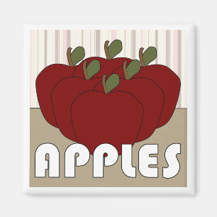 Apples Series 3 vierkante magneet