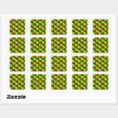 Apples Swatch Vierkante Sticker (Vel)