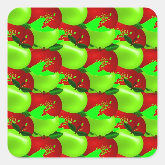 Apples Swatch Vierkante Sticker (Voorkant)