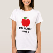 Apples T-Shirt Custom Name and Grade (Voorkant)