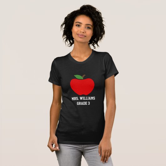 Apples T-Shirt Name and Grade (Voorkant volledig)