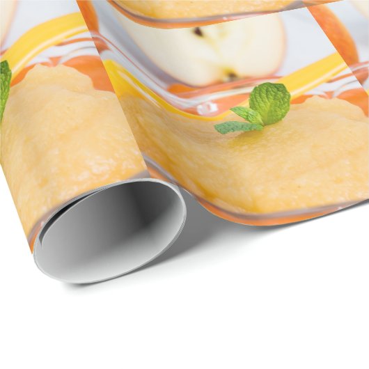 Applesauca met kaneel en oranje lepel cadeaupapier (Rol Hoek)
