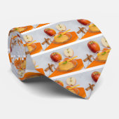 Applesauca met kaneel en oranje lepel stropdas (Opgerold)