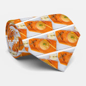 Applesauca met kaneel en oranje lepel stropdas (Opgerold)