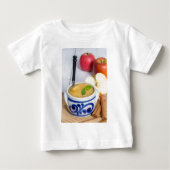 Applesauca met kaneel in steenhouwerskom (Voorkant)