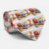 Applesauca met kaneel in steenhouwerskom stropdas (Opgerold)