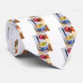 Applesauca met kaneel in steenhouwerskom stropdas (Opgerold)