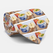 Applesauca met kaneel in steenhouwerskom stropdas (Opgerold)