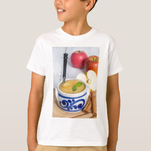 Applesauca met kaneel in steenhouwerskom t-shirt