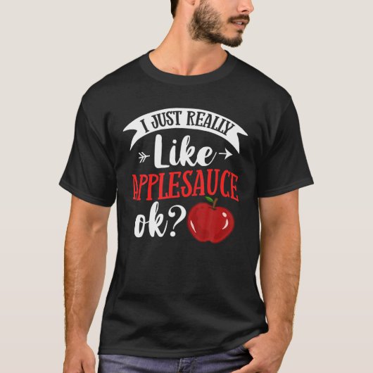 Applesauce Apple Sauce Cake Recipe Dessert Unzoet T-shirt (Voorkant)