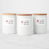 Applesauce zelfgemaakte moderne typografie conserv voedselcontainer etiket (Flessen)